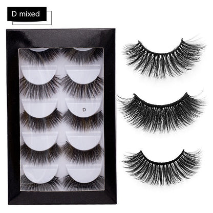 5 Pairs Thick Natural Curl False Eyelashes