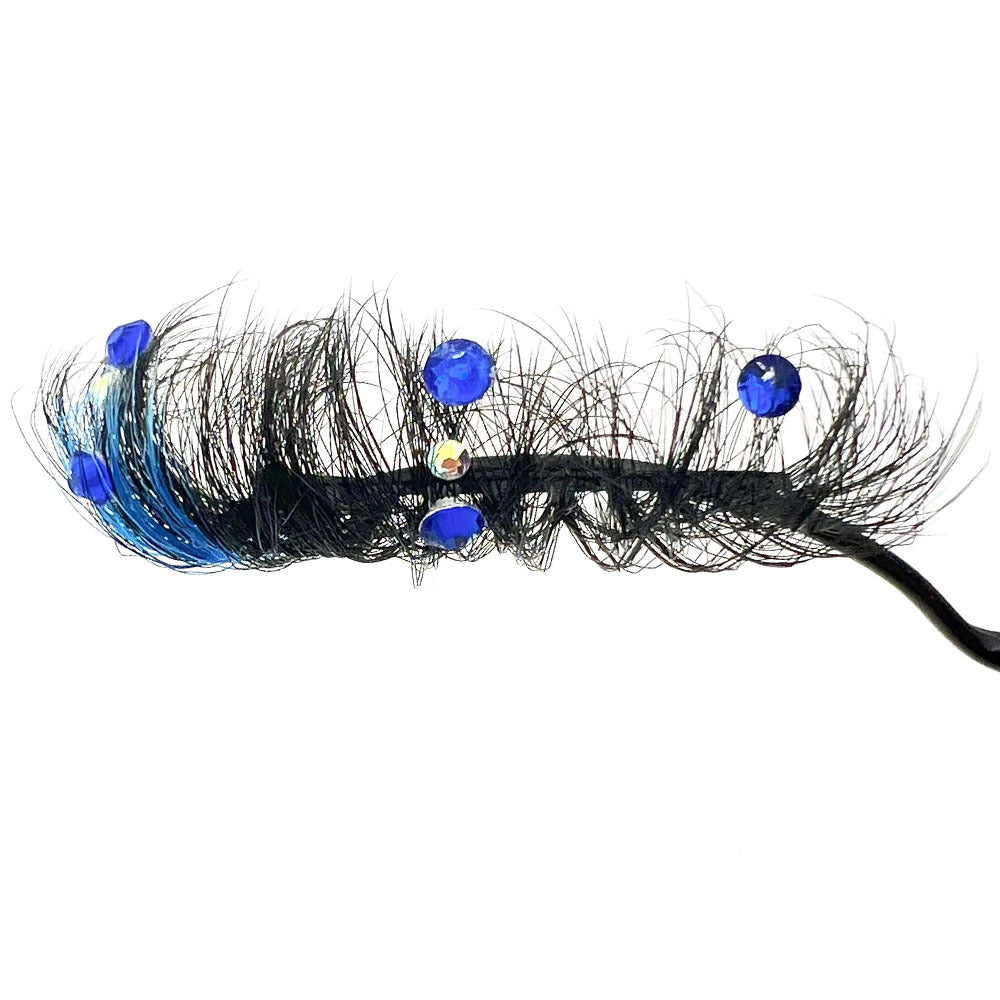 Short Diamond Glitter False Eyelashes, Half-Handmade Shimmer Mink Lashes