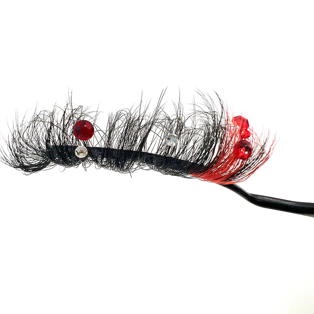 Short Diamond Glitter False Eyelashes, Half-Handmade Shimmer Mink Lashes