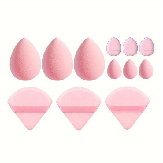12‑Piece Makeup Sponge Set‑Wet & Dry Face Powder Puffs