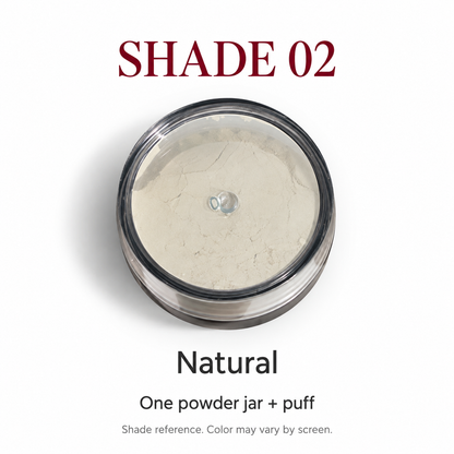 Soft Finish Loose Setting Powder, Oil Control Translucent Setting Powder with Powder Puff