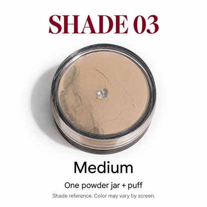 Soft Finish Loose Setting Powder, Oil Control Translucent Setting Powder with Powder Puff